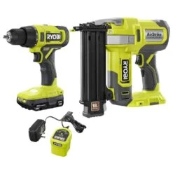 Ryobi ONE+ 18V Cordless 2-Tool Combo Kit With 1/2 In. Drill/Driver, 18-Gauge Brad Nailer, 2.0 Ah Battery, And Charger