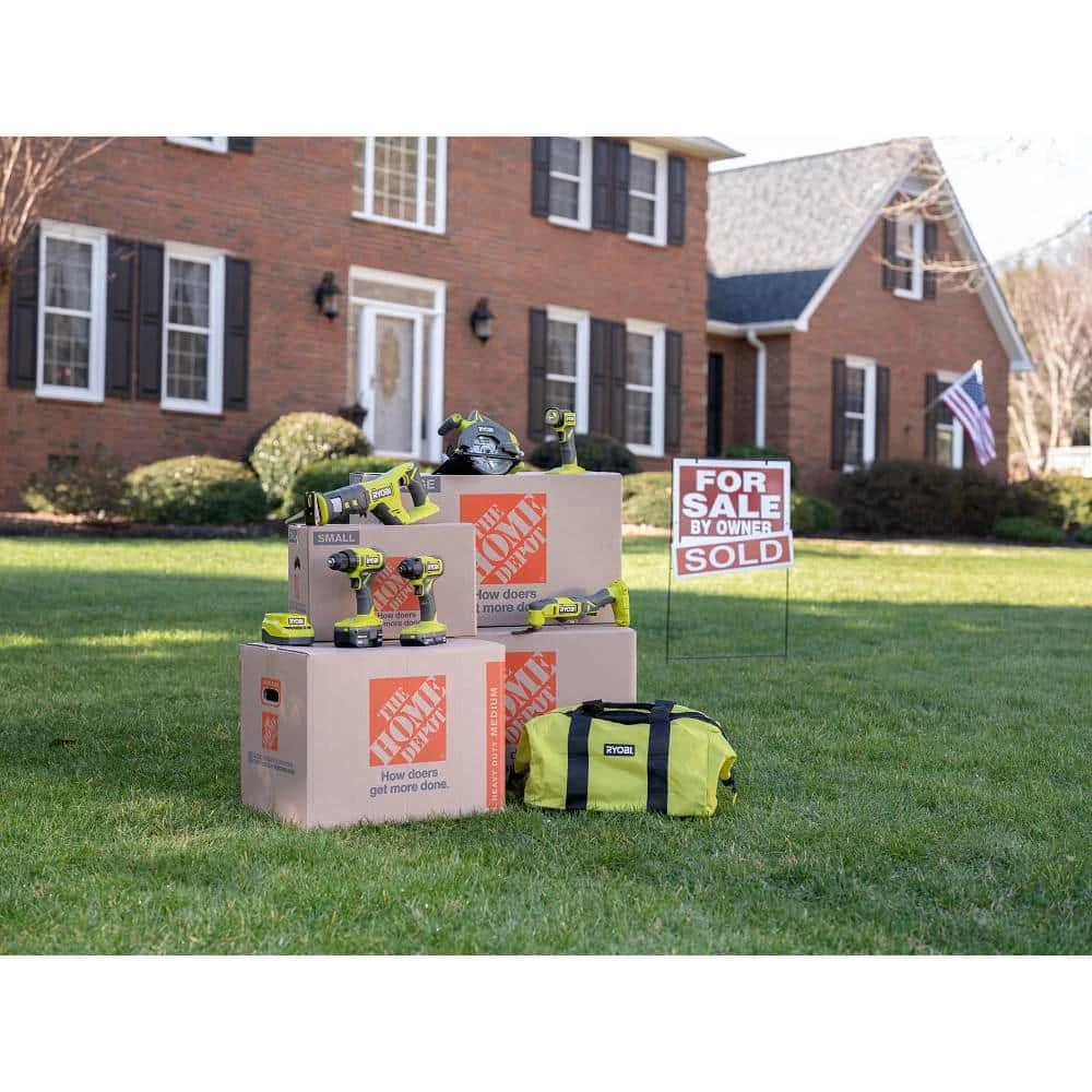 Ryobi ONE+ 18V Cordless 6-Tool Combo Kit With 1.5 Ah Battery, 4.0 Ah Battery, Charger, And Diamond Grit Driving Set (52-Piece) 12 Ryobi ONE+ 18V Cordless 6-Tool Combo Kit With 1.5 Ah Battery, 4.0 Ah Battery, Charger, And Diamond Grit Driving Set (52-Piece) - Image 12