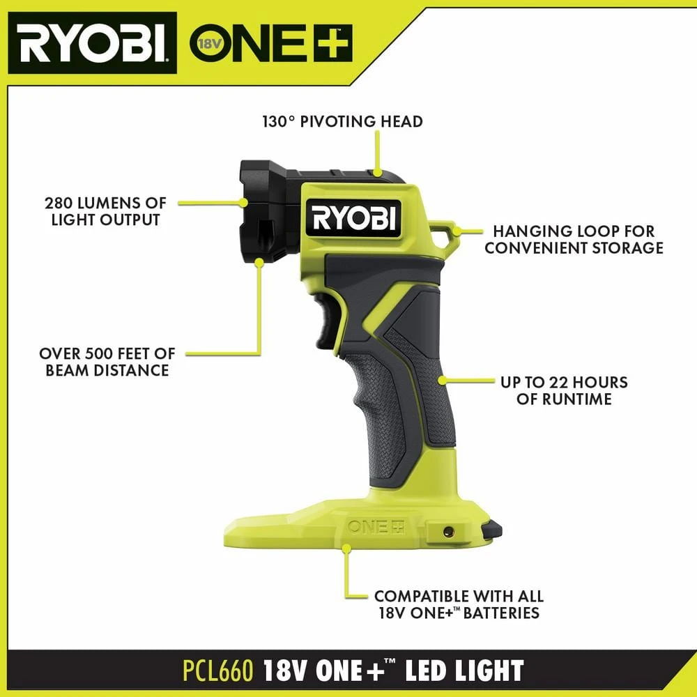 Ryobi ONE+ 18V Cordless 6-Tool Combo Kit With 1.5 Ah Battery, 4.0 Ah Battery, Charger, And LINK Rolling Tool Box 7 Ryobi ONE+ 18V Cordless 6-Tool Combo Kit With 1.5 Ah Battery, 4.0 Ah Battery, Charger, And LINK Rolling Tool Box - Image 7