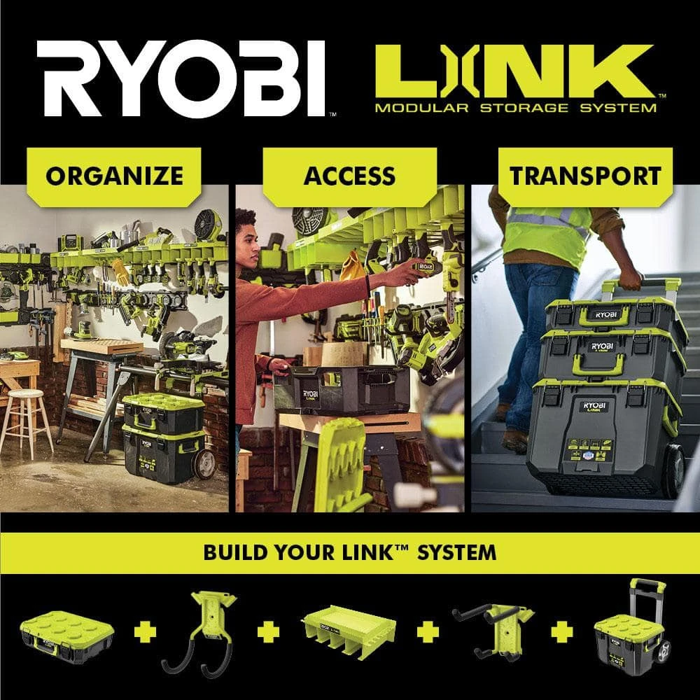 Ryobi ONE+ 18V Cordless 6-Tool Combo Kit With 1.5 Ah Battery, 4.0 Ah Battery, Charger, And LINK Rolling Tool Box 2 Ryobi ONE+ 18V Cordless 6-Tool Combo Kit With 1.5 Ah Battery, 4.0 Ah Battery, Charger, And LINK Rolling Tool Box - Image 2