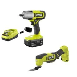 Ryobi ONE+ 18V Cordless 2-Tool Combo Kit With 1/2 In. Impact Wrench, Multi-Tool, 4.0 Ah Battery, And Charger -Ryobi Store ryobi power tool combo kits pcl265k1 pcl430b d4 1000