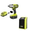 Ryobi ONE+ 18V Cordless 2-Tool Combo Kit With 1/2 In. Impact Wrench, Compact Radio W/ BLUETOOTH, 4.0 Ah Battery, And Charger