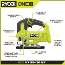 Ryobi ONE+ 18V Cordless 2-Tool Combo Kit With 5-1/2 In. Circular Saw And Jig Saw (Tools Only) -Ryobi Store ryobi power tool combo kits pcl500525sb 40 1000