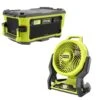 Ryobi ONE+ 18V Hybrid VERSE LINK Stereo And WHISPER SERIES 7-1/2 In. Fan (Tools Only)
