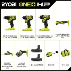 Ryobi ONE+ HP 18V Brushless Cordless Combo Kit (6-Tool) With (2) 1.5 Ah Batteries, Charger, And Bag 16 Ryobi ONE+ HP 18V Brushless Cordless Combo Kit (6-Tool) With (2) 1.5 Ah Batteries, Charger, And Bag -Ryobi Store ryobi power tool combo kits psbck06k 40 1000