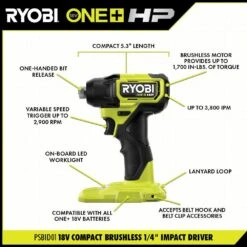 Ryobi ONE+ HP 18V Brushless Cordless Combo Kit (6-Tool) With (2) 1.5 Ah Batteries, Charger, And Bag 22 Ryobi ONE+ HP 18V Brushless Cordless Combo Kit (6-Tool) With (2) 1.5 Ah Batteries, Charger, And Bag -Ryobi Store ryobi power tool combo kits psbck06k 4f 1000