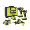 Ryobi ONE+ HP 18V Brushless Cordless Compact 4-Tool Combo Kit With (2) 2.0 Ah Batteries, Charger, And Bag