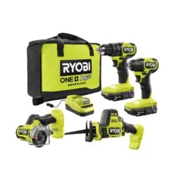 Ryobi ONE+ HP 18V Brushless Cordless Compact 4-Tool Combo Kit With (2) 2.0 Ah Batteries, Charger, And Bag