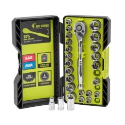 Ryobi 26-Piece 1/4 In. Drive Ratchet And Socket Set