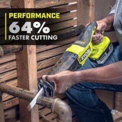 Ryobi ONE+ HP 18V Brushless Cordless Reciprocating Saw With 4.0 Ah Lithium-Ion HIGH PERFORMANCE Battery -Ryobi Store ryobi reciprocating saws pblrs01b pbp004 1d 1000