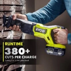 Ryobi ONE+ HP 18V Brushless Cordless Reciprocating Saw With 4.0 Ah Lithium-Ion HIGH PERFORMANCE Battery -Ryobi Store ryobi reciprocating saws pblrs01b pbp004 66 1000