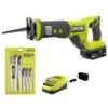 Ryobi ONE+ 18V Cordless Reciprocating Saw Kit With 4.0 Ah Battery, Charger, And Reciprocating Saw Blade Set (15-Piece)