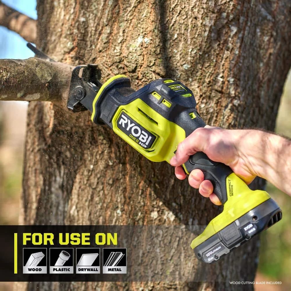 Ryobi ONE+ HP 18V Brushless Cordless Compact One-Handed Reciprocating Saw (Tool Only) 10 Ryobi ONE+ HP 18V Brushless Cordless Compact One-Handed Reciprocating Saw (Tool Only) - Image 10
