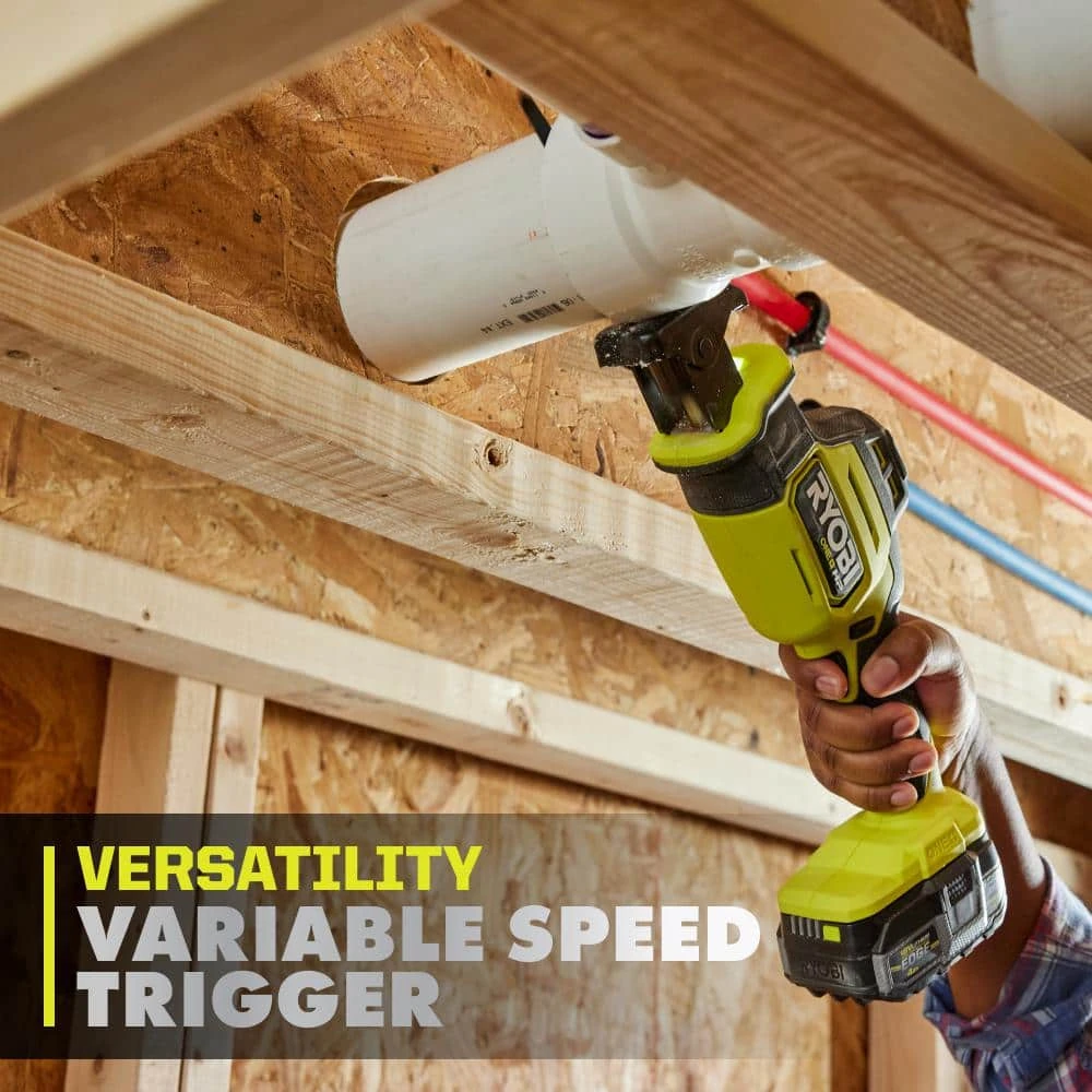 Ryobi ONE+ HP 18V Brushless Cordless Compact One-Handed Reciprocating Saw (Tool Only) 8 Ryobi ONE+ HP 18V Brushless Cordless Compact One-Handed Reciprocating Saw (Tool Only) - Image 8