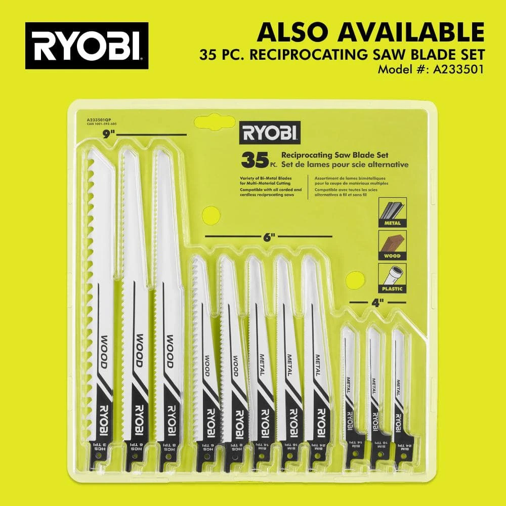 Ryobi ONE+ HP 18V Brushless Cordless Compact One-Handed Reciprocating Saw (Tool Only) 11 Ryobi ONE+ HP 18V Brushless Cordless Compact One-Handed Reciprocating Saw (Tool Only) - Image 11