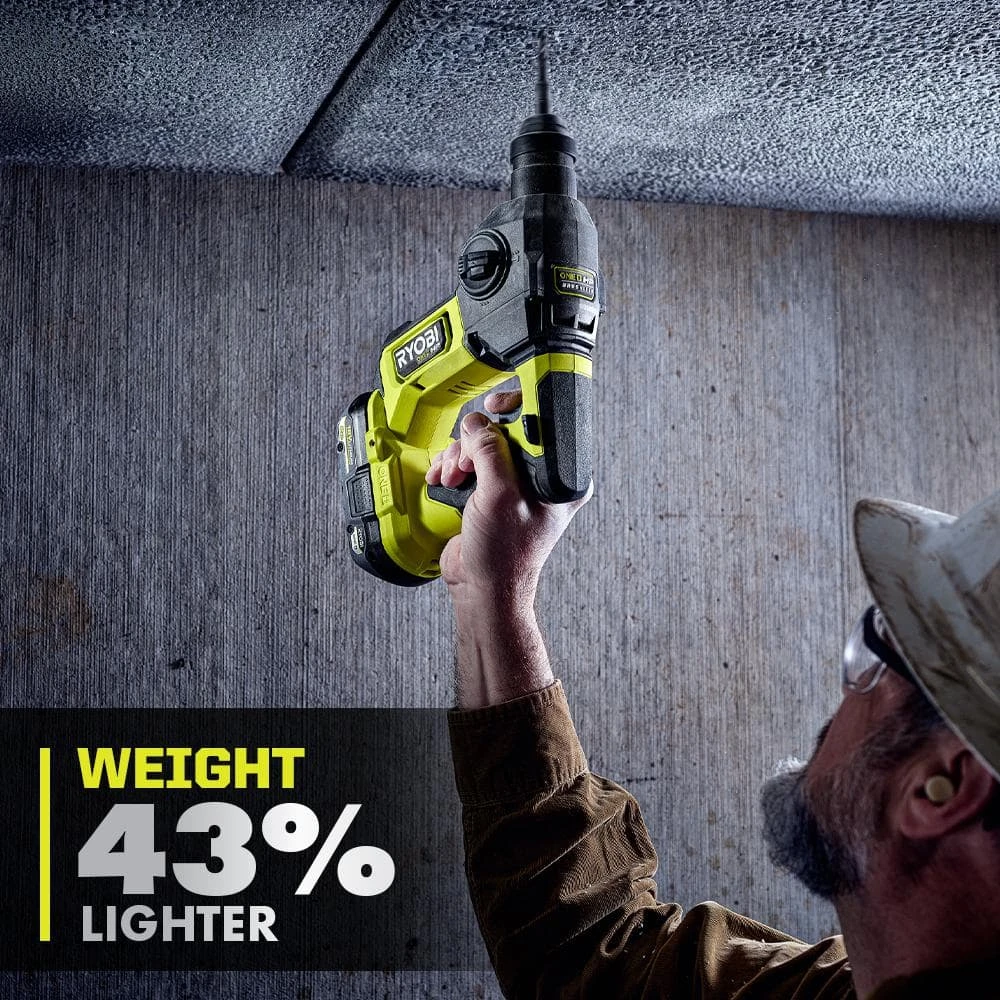Ryobi ONE+ HP 18V Brushless Cordless Compact 5/8 In. SDS Rotary Hammer (Tool Only) 3 Ryobi ONE+ HP 18V Brushless Cordless Compact 5/8 In. SDS Rotary Hammer (Tool Only) - Image 3