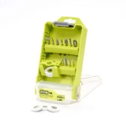 Ryobi Rotary Tool 16-Piece Carving And Engraving Kit (For Wood, Metal, Plastic, Glass And Stone) -Ryobi Store ryobi rotary tool accessory kits a90as16 40 1000