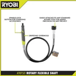 Ryobi Rotary Flexible Shaft -Ryobi Store ryobi rotary tool attachments a90fs01a 40 1000