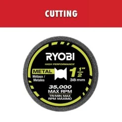 Ryobi Rotary Tool High Performance Twist Lock Metal Cutting Wheel (For Metal And Plastic)