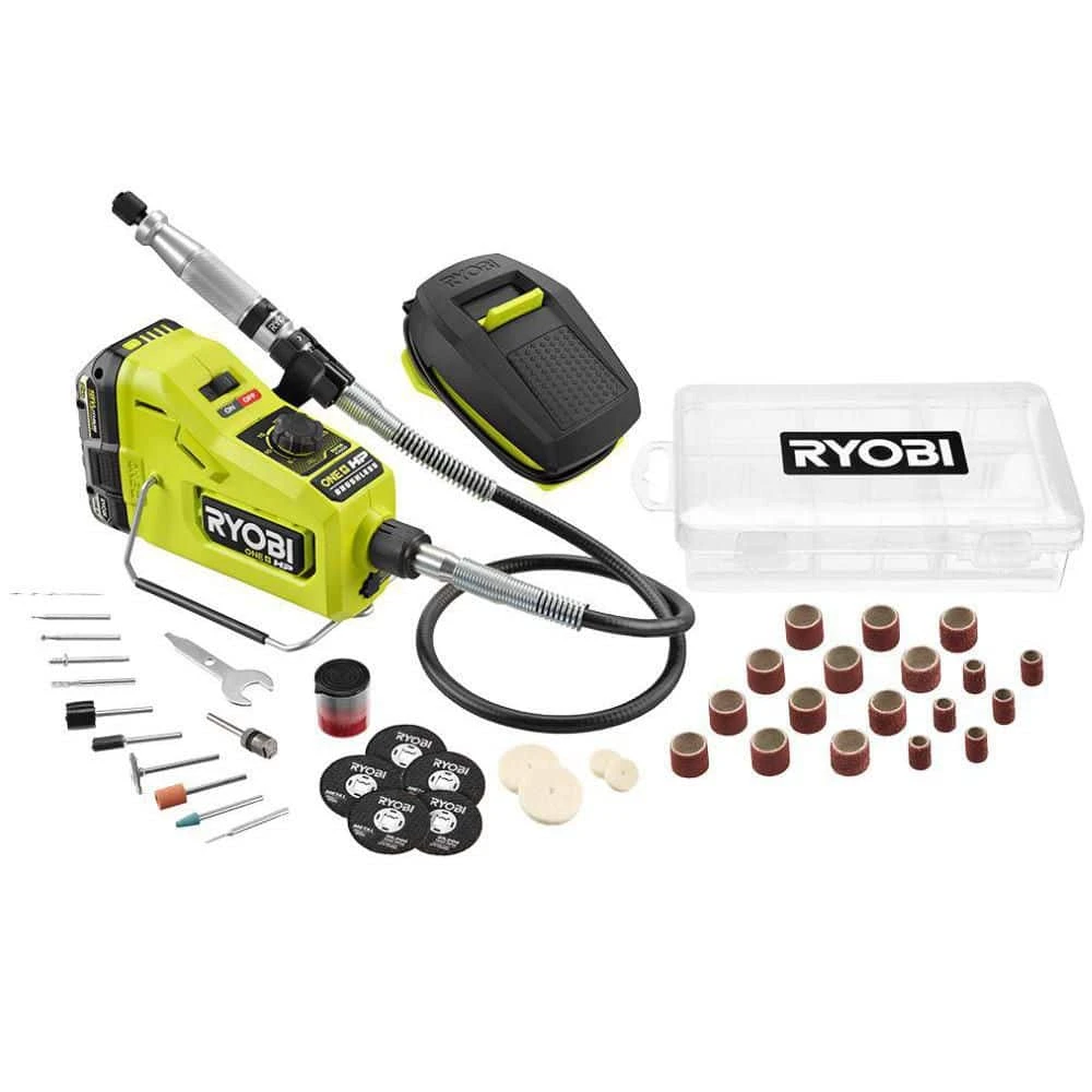 Ryobi ONE+ HP 18V Brushless Cordless Rotary Tool (Tool Only) With Variable Speed Rotary Foot Pedal 1 Ryobi ONE+ HP 18V Brushless Cordless Rotary Tool (Tool Only) With Variable Speed Rotary Foot Pedal