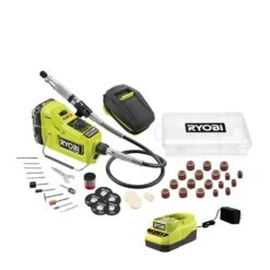 Ryobi ONE+ HP 18V Brushless Cordless Rotary Tool Kit With 2.0 Ah HIGH PERFORMANCE Battery And Charger