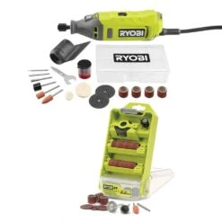 Ryobi 1.2 Amp Corded Rotary Tool With Rotary Tool 37-Piece All-Purpose Kit (For Wood, Metal, And Plastic)