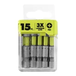 Ryobi 2 In. Bulk Impact Drive Bit Set (15-Piece)