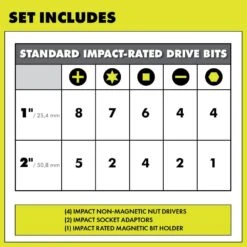 Ryobi Impact Rated Driving Set (50-Piece) -Ryobi Store ryobi screwdriver bits a965001 40 1000
