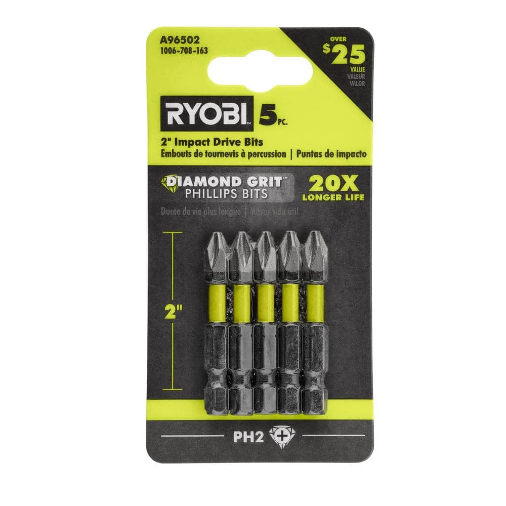 Ryobi 2 In. Diamond Grit Impact Drive Bits (5-Piece) 1 Ryobi 2 In. Diamond Grit Impact Drive Bits (5-Piece)