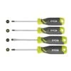 Ryobi Screwdriver Set (4-Piece) With Cushion Grip Handles