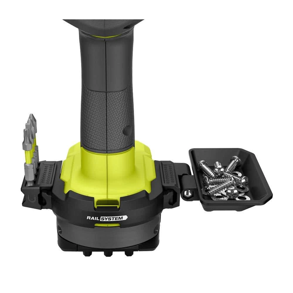 Ryobi RAIL System Accessory Set (3-Piece) With Base, Magnetic Bit Bar Attach, 180° Magnetic Tray, (2) Screws, (4) Impact Bits 10 Ryobi RAIL System Accessory Set (3-Piece) With Base, Magnetic Bit Bar Attach, 180° Magnetic Tray, (2) Screws, (4) Impact Bits - Image 10