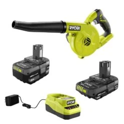 Ryobi ONE+ 18V Lithium-Ion Kit With 2.0 Ah And 4.0 Ah Batteries, Charger, And ONE+ 18V Cordless Compact Workshop Blower