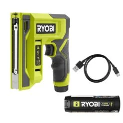 Ryobi USB Lithium Cordless Craft 4-in-1 Stapler/Nailer Kit With 3.0 Ah Battery And Charging Cable