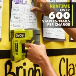 Ryobi USB Lithium Cordless Craft 4-in-1 Stapler/Nailer Kit With 3.0 Ah Battery And Charging Cable -Ryobi Store ryobi staplers fvn51k a0 1000
