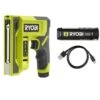 Ryobi USB Lithium 4-in-1 Stapler/Nailer Kit With 3.0 Ah Battery, Charging Cable, And FREE USB Lithium 2.0 Ah Battery