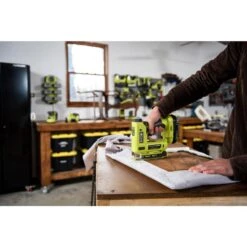 Ryobi ONE+ 18V Cordless Compression Drive 3/8 In. Crown Stapler And 2.0 Ah Compact Battery And Charger Starter Kit 26 Ryobi ONE+ 18V Cordless Compression Drive 3/8 In. Crown Stapler And 2.0 Ah Compact Battery And Charger Starter Kit -Ryobi Store ryobi staplers p317 psk005 fa 1000