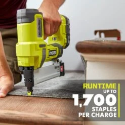 Ryobi ONE+ Airstrike 18GA Narrow Crown Stapler Kit With 2.0Ah Battery And Charger -Ryobi Store ryobi staplers p361k 1d 1000