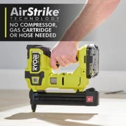 Ryobi ONE+ HP 18V Brushless Cordless 18-Gauge Narrow Crown Stapler (Tool Only) -Ryobi Store ryobi staplers pbl324b 77 1000