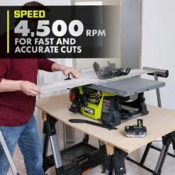 Ryobi ONE+ HP 18V Brushless Cordless 8-1/4 In. Compact Portable Jobsite Table Saw Kit With (2) 4.0 Ah Batteries And Charger -Ryobi Store ryobi stationary table saws pblts01k 66 1000