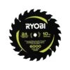 Ryobi 10 In. 24 Carbide Teeth Thin Kerf Miter Saw Blade