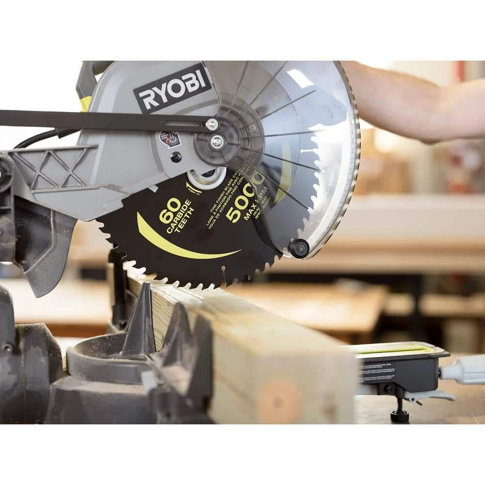 Ryobi 12 In. 60 Carbide Teeth Thin Kerf Miter Saw Blade 5 Ryobi 12 In. 60 Carbide Teeth Thin Kerf Miter Saw Blade - Image 5