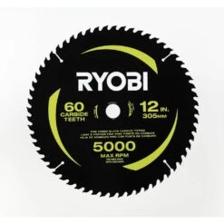 Ryobi 12 In. 60 Carbide Teeth Thin Kerf Miter Saw Blade
