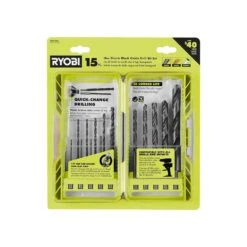 Ryobi Black Oxide Hex Shank Twist Drill Bit Set (15-Piece)