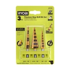 Ryobi Step Drill Bit Set (3-Pieces)