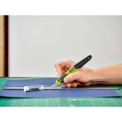 Ryobi Quick Change Hobby Knife With #11 Steel Precision Hobby Knife Replacement Utility Knife Blades (5-Piece) -Ryobi Store ryobi utility knives rhckp04 rhckb5011 fa 1000