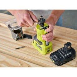 Ryobi ONE+ 18V Cordless Compact Fixed Base Router With 2.0 Ah Battery And Charger Kit -Ryobi Store ryobi wood routers pcl424b psk005 1f 1000