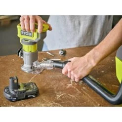 Ryobi ONE+ 18V Cordless Compact Fixed Base Router With 2.0 Ah Battery And Charger Kit -Ryobi Store ryobi wood routers pcl424b psk005 c3 1000