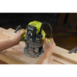 Ryobi 10 Amp 2 HP Plunge Base Corded Router -Ryobi Store ryobi wood routers re180pl1g 76 1000